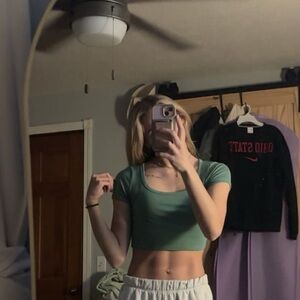 Tilly's Green Crop Top